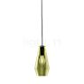 Panzeri Olivia, lámpara de suspensión florón negro/vidrio verde