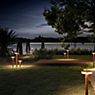 Panzeri Venexia Outdoor Bollard Light LED wood/brass - 90 cm application picture