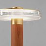 Panzeri Venexia Outdoor, luz de pedestal LED madera/latón