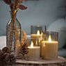 Pauleen Classy Smokey LED Candle grey/white - set of 3 , Warehouse sale, as new, original packaging application picture
