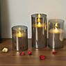 Pauleen Classy Smokey LED Candle grey/white - set of 3 , Warehouse sale, as new, original packaging application picture