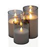 Pauleen Classy Smokey LED candela grigio/bianco - set da 3 , Vendita di giacenze, Merce nuova, Imballaggio originale