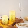 Pauleen Golden Glitter LED Bougie ivoire/paillettes doré - lot de 2 , Vente d'entrepôt, neuf, emballage d'origine - produit en situation