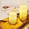 Pauleen Golden Glitter LED Candle ivory/glitter gold - set of 2 , Warehouse sale, as new, original packaging application picture