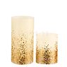 Pauleen Golden Glitter LED Kerze elfenbein/Glitzer gold - 2er Set