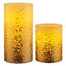 Pauleen Golden Glitter LED Kerze elfenbein/Glitzer gold - 2er Set