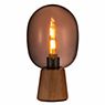Pauleen Mystical Gleam, lámpara de sobremesa madera/vidrio ahumado