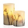 Pauleen Shiny Blossom LED Kerze weiß/Blumen - 2er Set