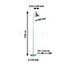 Measurements of the Paulmann Juna Floor Lamp turquoise in detail: height, width, depth and diameter of the individual parts.
