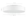 Measurements of the Peill+Putzler Varius Ceiling Light white - ø42 cm in detail: height, width, depth and diameter of the individual parts.