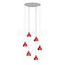 Rotaliana Luxy Hanglamp 6-lichts Cluster wit/rood glanzend