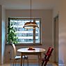Secto Design Aspiro 8000 Pendant Light LED birch, natural/textile cable red application picture