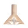 Secto Design Puncto 4203, lámpara de suspensión abedul, natural/cable textil blanco