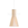 Secto Design Secto 4201, lámpara de suspensión nogal, revestido/ cable textil blanco