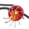 Serien Lighting Poppy Wall 5 arms red/black - For the fascinating effect of its bimetallic lamellae, the Poppy requires low-voltage lamps.
