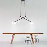 Serien Lighting Twin Pendant light LED shade real glass, black application picture