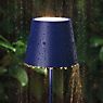 Sigor Nuindie mini, lámpara de sobremesa LED azul ciruela - ejemplo de uso previsto