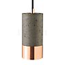 Sigor Upset Concrete Pendelleuchte Beton dunkel/Ring Kupfer