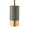 Sigor Upset Concrete lámpara de suspensión halógena Bronce oscuro/anillo dorado