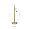 Measurements of the Slamp Idea Table Lamp brass in detail: height, width, depth and diameter of the individual parts.