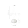 Dimensions du luminaire Slamp Veli Couture Suspension câble transparent - 32 cm en détail - hauteur, largeur, profondeur et diamètre de chaque composant.