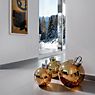 Sompex Ornament Bodemlamp LED glas goud, ø20 cm, voor batterij , uitloopartikelen productafbeelding