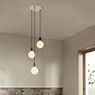 Tala Triple Pendant Light white - brass application picture