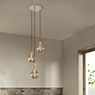 Tala Triple Pendant Light white - brass application picture