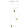 Tala Triple Pendant Light white - brass