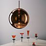 Tom Dixon Globe, lámpara de suspensión LED cobre - ejemplo de uso previsto