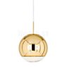 Tom Dixon Mirror Ball, lámpara de suspensión LED dorado - ø25 cm
