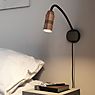 Top Light Neo! Flex Hotel II, lámpara de pared LED latón/cable negro - ejemplo de uso previsto