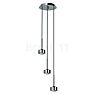 Top Light Puk Drop Suspension 3 foyers LED chrome brillant