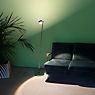 Top Light Puk Floor Mini Single Gulvlampe LED hvid mat/krom - linse klar/linse klar ansøgning billede