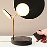 Tunto Ballon, lámpara de sobremesa LED mármol blanco/roble - Casambi - ejemplo de uso previsto