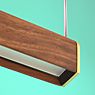 Tunto Curve, lámpara de suspensión LED roble/negro - 134 cm - Dali