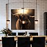 Umage Acorn Cannonball Pendant Light 3 lamps black amber/brass application picture