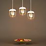 Umage Acorn Cannonball Pendant Light with 3 lamps white amber/brass