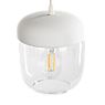 Umage Acorn Cannonball Pendant Light with 3 lamps white amber/brass - The cap made of silicone is reminiscent of an acorn.