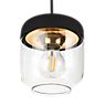 Umage Acorn Cannonball, lámpara de suspensión negra con 2 focos cobre - El cristal transparente permite ver el interior de la Acorn.