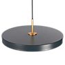 Umage Asteria Pendant Light LED anthracite - Cover brass - The flat lampshade is the distinguishing characteristic of the Asteria.