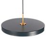 Umage Asteria Suspension LED rouge - cover laiton - ra 83 - La forme plate de l'abat-jour est un des signes distinctifs marquants de l'Asteria.