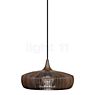 Umage Clava Dine Wood, lámpara de suspensión roble oscuro, florón circular, cable negro