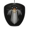 Umage Clava Wood Hanglamp eikenhout zwart - plafondkapje rond - Kabel zwart