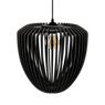 Umage Clava Wood Hanglamp eikenhout zwart - plafondkapje rond - Kabel zwart