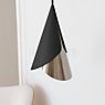 Umage Cornet Hanglamp zwart/staal - plafondkapje conisch - Kabel zwart productafbeelding