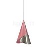 Umage Cornet Lámpara de suspensión rosa/acero - florón cónico - cable blanco