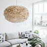 Umage Eos Pendant Light shade brown/cable white - ø75 cm application picture