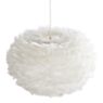 Umage Eos Pendant Light shade white/cable white - ø45 cm - Behind the thick coat of feathers, there is a socket suitable for E27 lamps.