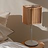 Umage Komorebi Santé Lampada da tavolo paralume rovere natura/piede ottone - 42 cm - quadrato - immagine di applicazione